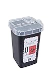 Blackomb - Nadelentsorgungsbehälter | Entsorgungsbox für gebrauchte Nadeln | Abfallbehälter | Nadelaufbewahrung | Rasierklingen Box | Schwarz