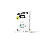 Steinbeis No. 1 ReThinkingPaper Kopier-Papier – DIN A4 Recycling-Papier 80 g/m², Drucker-Papier ISO 70 / CIE 55, Weiß, 5 x 500 Blatt, C1201666080A