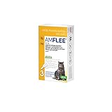 Amflee Spot On für Katzen gegen Flöhe & Zecken, Fipronil, 50 mg Lösung zum Auftropfen, mit 3 Einzeldosis-Pipetten