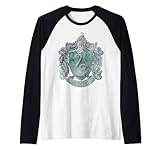 Harry Potter Distressed Slytherin Crest Raglan