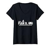 Damen Wohnmobilplan – Wohnmobil-Campingplan T-Shirt mit V-Ausschnitt