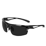 CHEREEKI Herren Sportbrille, Polarisierte Sonnenbrille Fahrradbrille mit UV400 Schutz, Sport Sonnenbrille Radfahren Autofahren Fischen Laufen Wandern Golf für Herren Damen