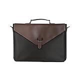 WYH Laptop-Taschen Laptop-Koffer 15,6 Zoll Laptop-Taschen-Tasche für Frauen Männer Crossbody Umhängetasche wasserdichte Aktentasche Computertasche Schultasche (Color : Black)