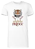 Prince AJ Kumar - WWE Damen T-Shirt Lang Tee Weiß Women's White T-Shirt Long
