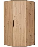 Marmex Kleiderschrank Holz Eckschrank mit Kleiderstange und Einlegebode Mehrzweckschrank Schrank Kinderzimmer Schlafzimmer Möbel Flurschrank Arti 2m OB 92x183