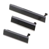 Homyl Ersatzteile Slot Kappe für SIM Karte + USB Ladebuchsen + Micro SD Abdeckung für Sony Xperia Z1 - Schwarz