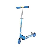jiashibohong Roller Für Kinder, 3-Rad-t-bar, Verstellbarer Tretroller Für Kinder Höhenverstellbar Mit Graffiti,Blue