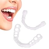 LSDT Kosmetische Zähne,Künstliche Zähne Zahnersatz Temporäre Lächeln Ober Und Unter Falsche Zähne Zahnfurnier Quick Dental Provisorischer,Zähne Kosmetik,1pcs