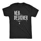 Men's Web Designer Tshirt Funny Sarcastic Halloween Spider Internet Programmer T-Shirt Balck XL
