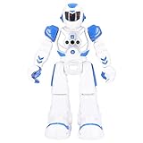 Shanrya Intelligentes Roboterspielzeug, ferngesteuerter Roboter mit Infrarot-Sensor, Farbe Blau, seit mehr als 6 Jahren als Geburtstagsgeschenk