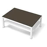 Möbel-Folie passend für IKEA Lack Tisch 118x78 cm I Möbelfolie - Möbel-Tattoo Sticker Aufkleber I Deko Ideen Wohnung für Esszimmer und Wohnzimmer - Design: Braungrau Dark