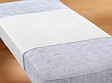 biberna Sleep & Protect 0809840 Molton mit Silver Protect Ausrüstung Auflage Stecklaken, Baumwolle, weiß, 1x 75x90 cm