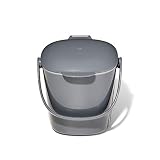 OXO Good Grips Leicht zu reinigender Komposteimer – Schwarz – 2,83 L, Kunststoff, Anthrazit, 2.8L