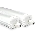 HOFTRONIC - 2er Pack LED Feuchtraumleuchte 150cm IP65-48W 5760 Lumen - 6500K Tageslichtweiß - Verknüpfbar - Kellerleuchte, Nassraumleuchte - Feuchtraum W