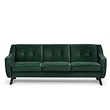 ADHW Stühle Sofas Lounge Sessel Sofa 3 Sitzer Couch Wohnlandschaft Stoff Retro Lounge