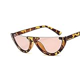 ShZyywrl Unisex-Mode-Sonnenbrille Vintage Halbrahmen Sonnenbrille Damen Mädchen Trendy Schneiden Runde Shades Linsen Dekorative Sonnenbrillen Schutz Andere