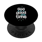 Jesus Religion Tee - Männer und Frauen - God Good Time PopSockets mit austauschbarem PopGrip