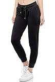 Smith & Solo Women's Jogging Bottoms - Sports Trousers Women Cotton | Sweatpants Slim Fit Casual Trousers Long | Training Trousers Fitness High Waist - Jogger Running Trousers Modern - Black - Medium