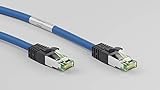 Goobay 45662 CAT 8.1 Patchkabel, Netzwerkkabel, Ethernet, Playstation, Xbox, LAN-Kabel, DSL, Highspeed, RJ45 Stecker, blau, 5 Meter