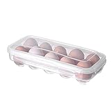 Eierbehälter KühlSchrank | Eiereinsatz Eier Aufbewahrungsbox Mit Deckel | Transportbox Eierbox Aus Kunststoff | Stapelbarer Eierschale Für 10 Eier