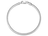 3mm Schlangenkette Armband - echt 925 Silber, Länge 21
