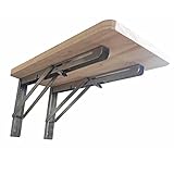 Klappbarer Küchentisch zur Wandmontage, kompakt, kleiner Raum, Esszimmer, Frühstücksbar, Arbeitsplatz, weißes Holz (70 x 20 cm)