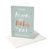 Chica,07-521,Chica/Grußkarte/Glückwunschkarte AA8zur Geburt/Hurradas Baby istda