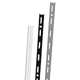IB-Style - 2X Wandschiene Single | Einreihiges System mit 50 mm Raster | 5 Abmessungen | Länge 1 m Weiss | Wandleiste aus Stahl für Regalsysteme