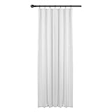 WOLTU® #489, Vorhang Gardinen Blickdicht mit kräuselband für schiene, Leichter & weicher Verdunklungsvorhang für Wohnzimmer Schlafzimmer Haustür, 135x225 cm, Weiß, (1 Stück)