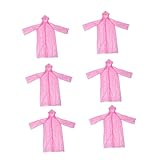WHAMVOX 10 Stück Verdickter Einweg Regenmantel Für Damen Und Herren Wasserdicht Und Atmungsaktiv Rosa Ideal Für Outdoor Aktivitäten Und F