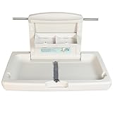 Concise Home Baby Wickeltische Wickelkommode,Wandmontierte Klappbare Wickeltisch für Haushalt und Gewerbe,Mit Sicherheitsgurt und Staufach,Platzsparend,Sicher und Stabil (weiß)