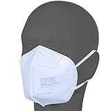 AUPROTEC 25 Stück FFP2 Maske Atemschutzmaske EU CE 0370 Zertifiziert EN149:2001+A1:2009 Mundschutz 5 lagig mit innen liegendem Vlies einzeln verpackt