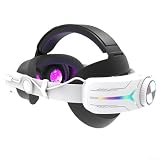 Eawfgtuw Batterie-Kopfgurt für Meta for Quest 3 mit integriertem 12000 mAh Akku, schnelles Aufladen, LED-Hintergrundbeleuchtung, verstellbare bequeme Passform für erweitertes VR-Gaming (schwarz +