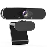 1080P Webcam mit Mikrofon, USB Kamera für PC, Laptop, Desktop Webcam mit Mic für Zoom Meetings, YouTube, Skype, FaceTime Hangouts, HD, Weitwinkel, Automatische Lichtkorrektur