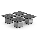 sossai® Exklusiv - Aluminium Möbelfüße | E4MF-N | 4er Set | Höhe: 60mm | Farbe: Chrom