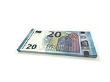 Cashbricks 75 x €20 Euro (Neu 2015) Spielgeld Scheine - vergrößert - 125% Größe