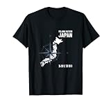 Inselstaat japan mit Karte und Kompass T-Shirt