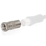 Wicked Chili F-Stecker Koax Adapter - F-Stecker auf Koax IEC-Buchse z.B. für DVB-T2 Antenne (Material: Zink), F-Stecker Adap