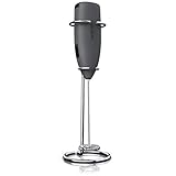 Arendo - Milchaufschäumer - elektrischer Stab Milchaufschäumer mit Batteriebetrieb - Motor mit 14.200 U/min - Spezialspirale - Cappuccino Shakes Cocktails Dressings – leichte Reinigung