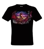 DarkArt-Designs Unleashed - Drachen T-Shirt für Kinder und Erwachsene - Tiermotiv Shirt Party&Freizeit Lifestyle Regular fit, Größe XL, schwarz