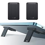 OYE Faltbarer Laptop Ständer, 2er Tragbarer Mini Laptop-Ständer, Unsichtbar Kühlung Laptop-Ständer, Kühlung, Büro, universal, rutschfest, für MacBook Pro Air, Surface Tablets (Black)