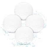 4stk Schaumabsorbierende Bälle für Whirlpool-Schaum und Pool, Weiße Schaumball-Reiniger Schaumabsorbierende Bälle Entkalker-Ball Waschbarer Schaumabsorber für Schwimmbecken Badew