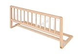 PINOLINO Rausfallschutz für Kinder aus Buche Massivholz, klappbares Bettgitter für Reisen, 90 x 36 x 33 cm, Bettschutzgitter für Kleinkinder und Babys, Natur