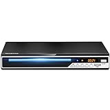 Gueray Kompakter DVD-Player Multi-Regionen Ohne Code mit USB-Eingang/HDMI-kompatibel/AV/MIC Ports und Fernbedienung und CD Ripping Funktion für TV-Anschluss