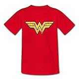 Spreadshirt DC Comics Justice League Wonder Woman Kinder T-Shirt, 98-104, Rot