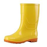 2024 Mode Damen Regenstiefel Schuhe Neue Schuhe Sommer Herren Damen Garten Wear- Outdoor Schuhe Wasserstiefel Regen Damen Mama Stiefel, gelb, 39.5 EU