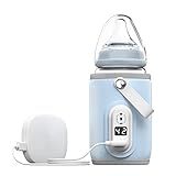 Cozytots Baby Flaschenwärmer USB Flaschenwärmer Baby Flaschen Wärmer Babykostwärmer Tragbare USB Heizung Muttermilchwärmer Tasche Milch Heizbeutel Träger für Reisen(Blau)