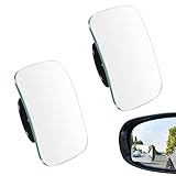 XPOOP 2 Stück Toter Winkel Spiegel Auto Blind Spot Spiegel Universal Trainer Rückspiegel HD Einstellbar Rückspiegel Konvexe Spiegel Zusätzliche Rückspiegel Für Alle Arten von Fahrzeug