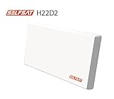 Selfsat H22D2 Flachantenne mit Austauschbaren Twin LNB Weiß