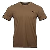 Fred Perry Herren T-Shirt - M4613 (DE/NL/SE/PL, Alphanumerisch, XL, Regular, Regular, Braun)